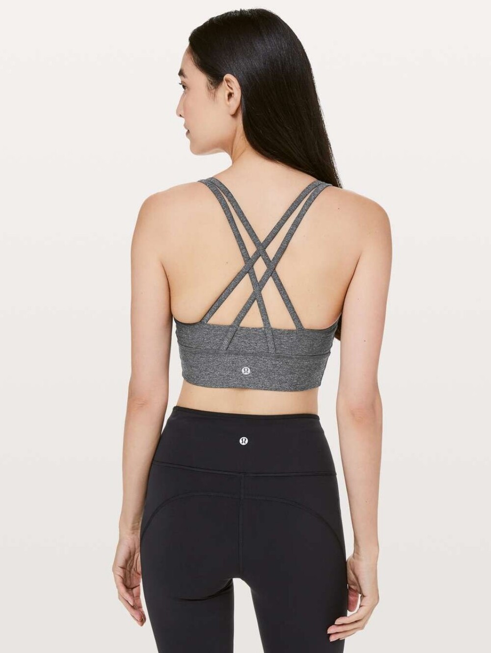 Lululemon Heathered Black Energy Bra - Size 6